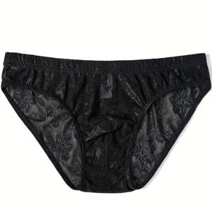 Plus Size Men's Lingerie  - 4X Black Low Rise Briefs